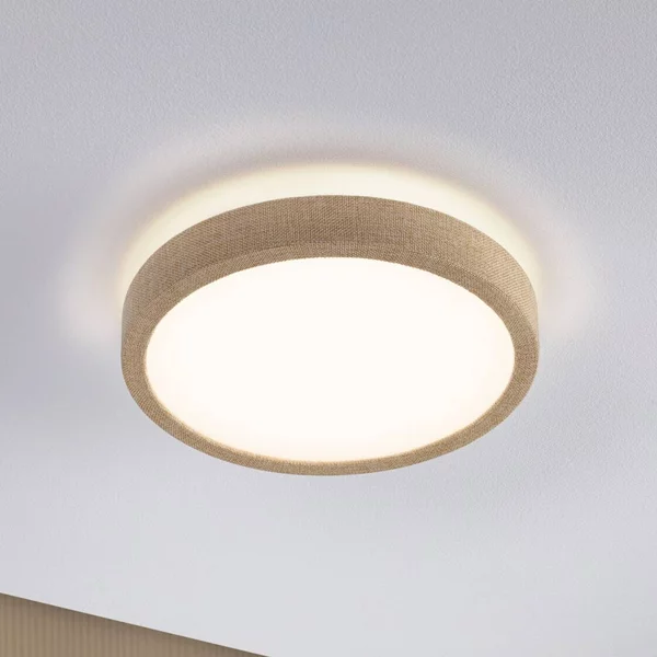 Paulmann Plafoniera soffitto Cosara, Crema / Ambra, Soggiorno / Sala da pranzo, Tessuto / Stoffa / Seta, Scandinavo, Plafoniera