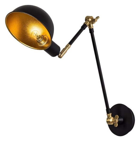 Lampada da parete nera/dorata ø 15 cm Sihen – Opviq lights