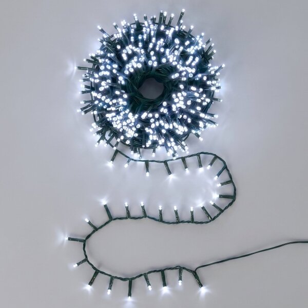 Aigostar - Catena luminosa natalizia a LED per esterni 2500 LED/8 modalità 53 m IP44 bianco freddo