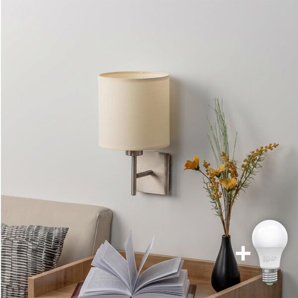 BRILAGI - Applique LED da parete NUBILA 1xE27/60W/230V cromo opaco/crema