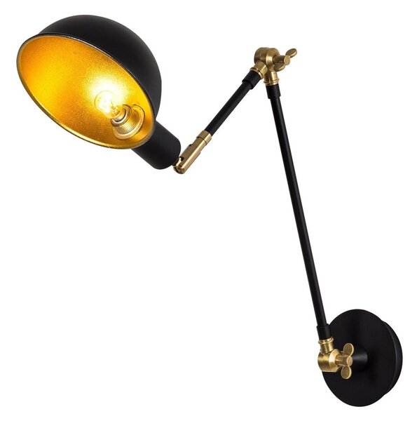 Lampada da parete nera/dorata ø 15 cm Sihen – Opviq lights