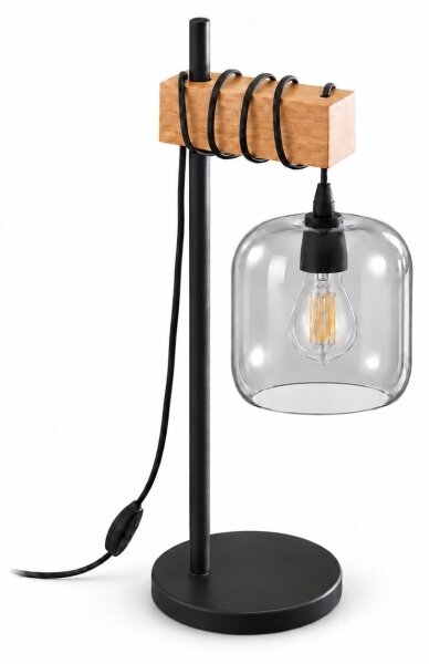 BRILAGI - Lampada da tavolo NUBILA 1xE27/40W/230V marrone/nero/grigio fumé