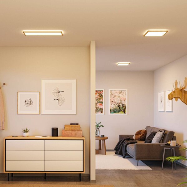 Paulmann Plafoniera soffitto Atria Shine, Legno chiaro, Studio / Ufficio, Plastica, Moderno, Plafoniera