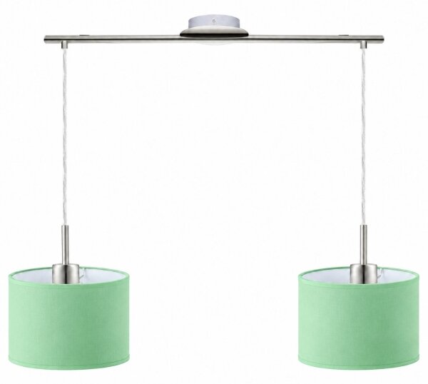 Eglo - Lampada a sospensione LED su cavo TUNJA 2xE27/60W/230V cromo opaco/verde