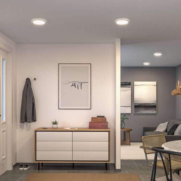 Paulmann Plafoniera soffitto Atria Shine, Bianco / Opale, Studio / Ufficio, Plastica, Moderno, Plafoniera
