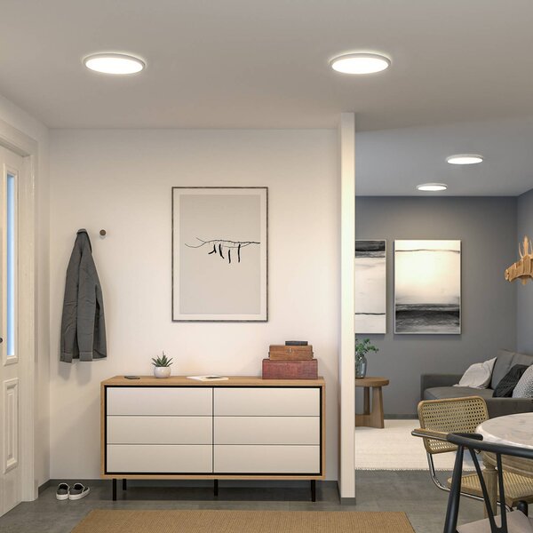Paulmann Plafoniera soffitto Atria Shine, Bianco / Opale, Studio / Ufficio, Plastica, Moderno, Plafoniera