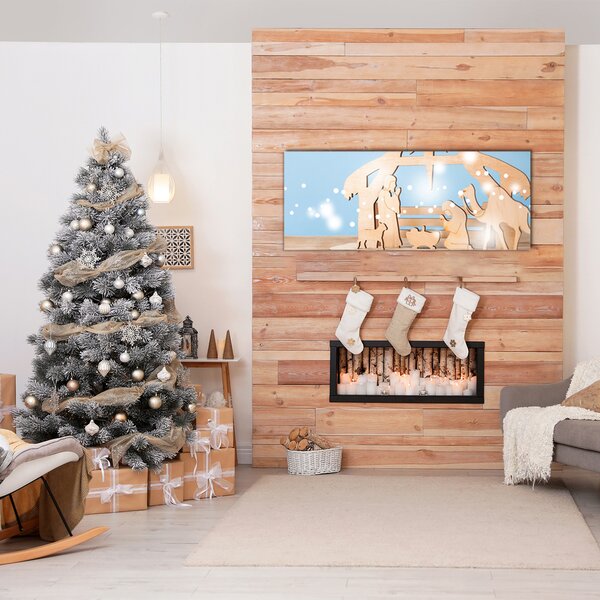 Quadro vetro Scuderia dell'Inverno Santo 100x50 cm 2 appendini