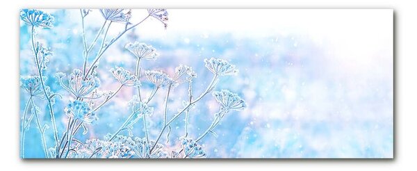 Quadro in vetro Inverno Neve Natale 100x50 cm 2 appendini