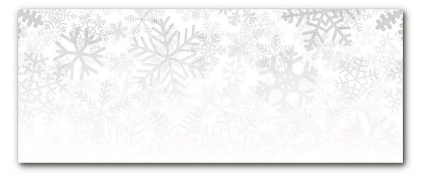 Quadro di vetro Inverno, neve, fiocchi di neve 100x50 cm 2 appendini
