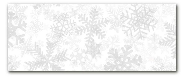 Quadro su vetro Fiocchi di neve di neve d'inverno 100x50 cm 2 appendini