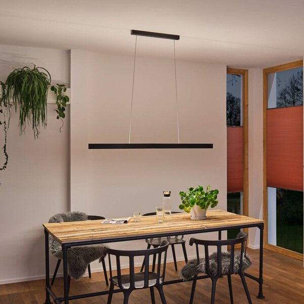 Paulmann Lampada LED a sospensione Aptare, nera, con sensore, dimmerabile, Nero, Studio / Ufficio, Metallo, Moderno