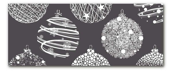 Quadro di vetro Palle di Natale astratte di Natale Inverno 100x50 cm 2 appendini