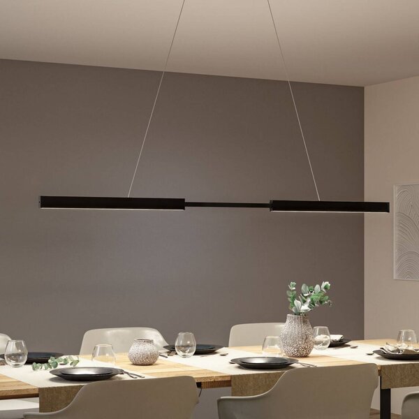Paulmann Lampada LED a sospensione Aptare, nera, con sensore, dimmerabile, Nero, Studio / Ufficio, Metallo, Moderno