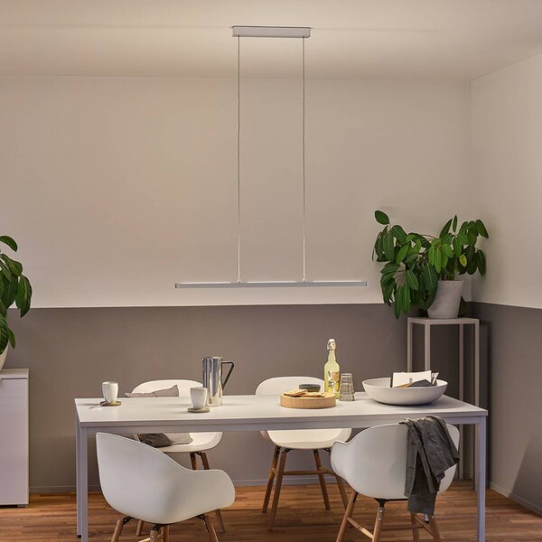 Paulmann Lampada a sospensione Lento, dimmerabile, Cromo / Argento, Soggiorno / Sala da pranzo, Alluminio, Moderno, Lampada a sospensione