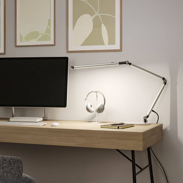 Paulmann Lampada da scrivania FlexBar, dimmerabile, Cromo / Argento, Studio / Ufficio, Alluminio, Moderno, Lampada da tavolo