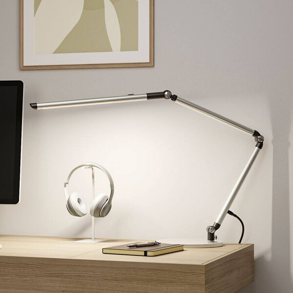 Paulmann Lampada da scrivania FlexBar, dimmerabile, Cromo / Argento, Studio / Ufficio, Alluminio, Moderno, Lampada da tavolo
