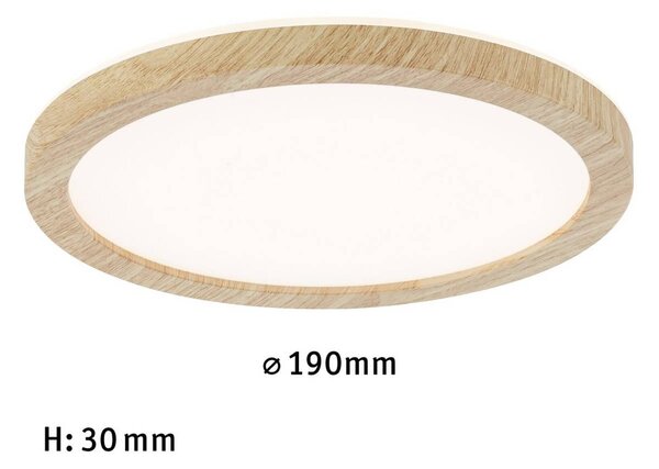 Paulmann Plafoniera soffitto Atria Shine, Legno chiaro, Studio / Ufficio, Plastica, Moderno, Plafoniera