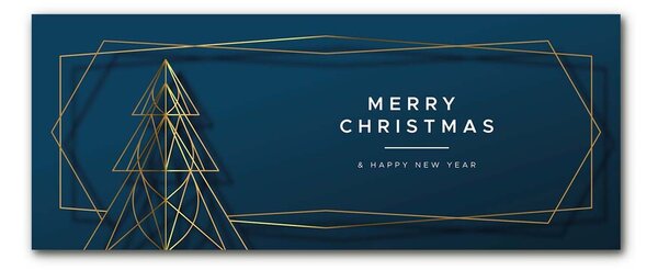 Quadro di vetro Albero di Natale festivo di Natale 100x50 cm 2 appendini