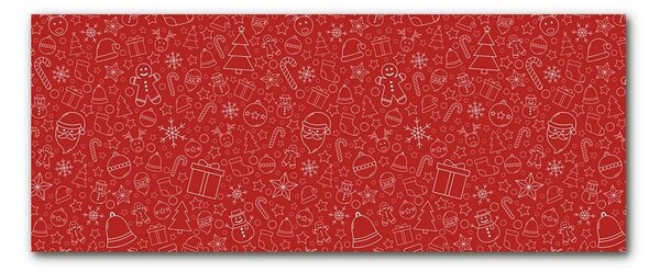 Quadro su vetro Ornamenti di Natale Decorazione invernale 100x50 cm 2 appendini