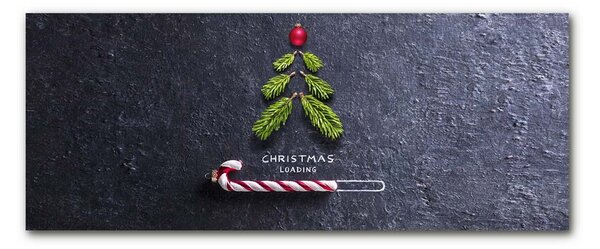 Quadro in vetro Albero di Natale astratto Natale Inverno 100x50 cm 2 appendini