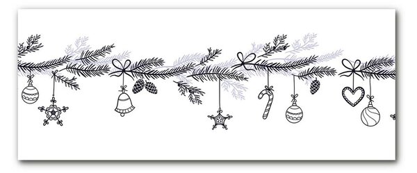 Quadro su vetro Decorazioni natalizie Decorazioni invernali 100x50 cm 2 appendini