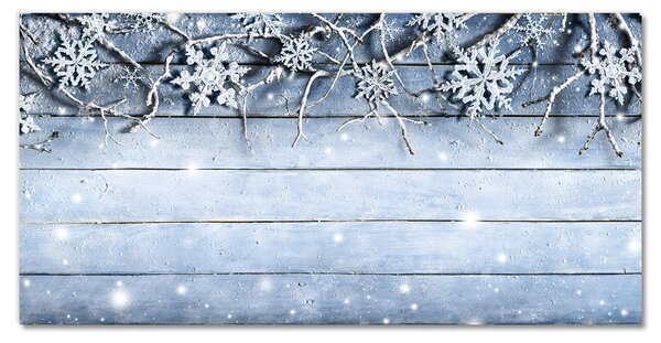 Quadro in vetro Vacanze, fiocchi di neve, inverno, gelo 100x50 cm