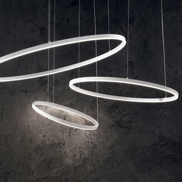 Ideal Lux - Lampada a sospensione LED su cavo ORACLE SLIM LED/29W/230V 4000K diam. 50 cm bianco
