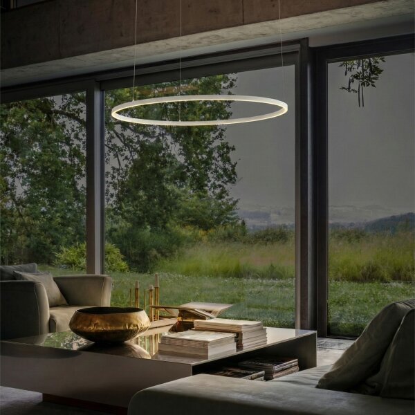 Ideal Lux - Lampadario LED a cavo ORACLE SLIM LED/83W/230V 4000K diam. 150 cm bianco