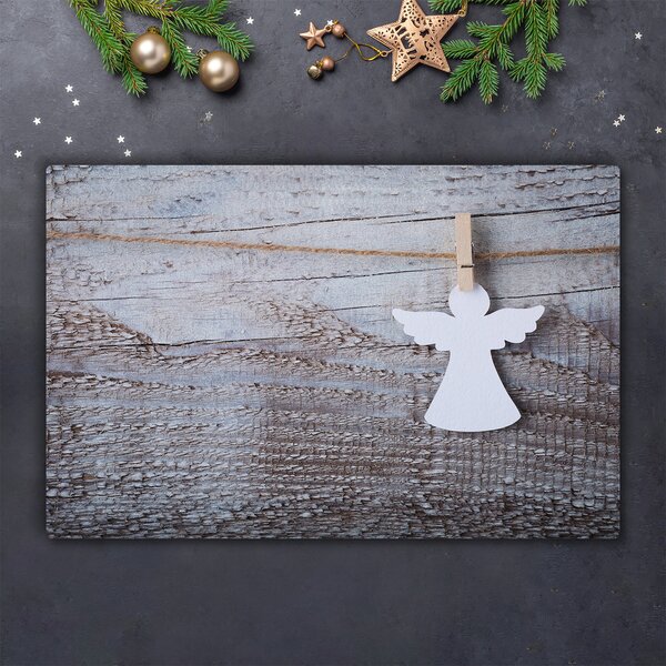 Tagliere in vetro Santo angelo inverno 60x52 cm