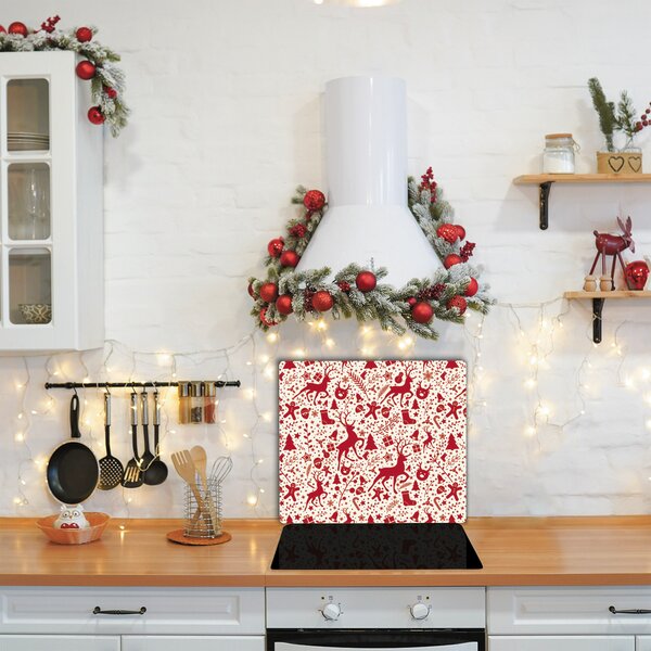 Tagliere in vetro Renna di Natale Decorazione invernale 60x52 cm
