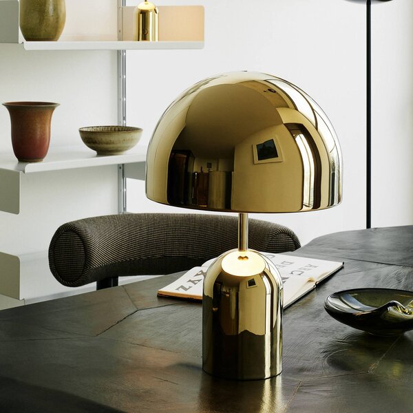 Tom Dixon Lampada da tavolo di design Bell, dimmerabile, Ottone / Oro, Soggiorno / Sala da pranzo, Metallo, Design, Lampada da tavolo