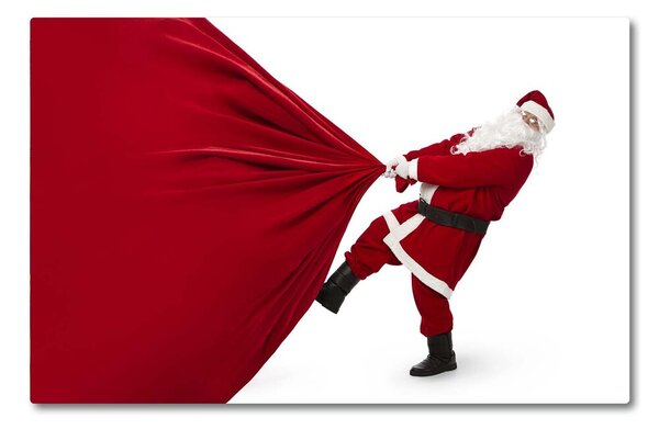 Tagliere in vetro temperato Regali di Babbo Natale 60x52 cm