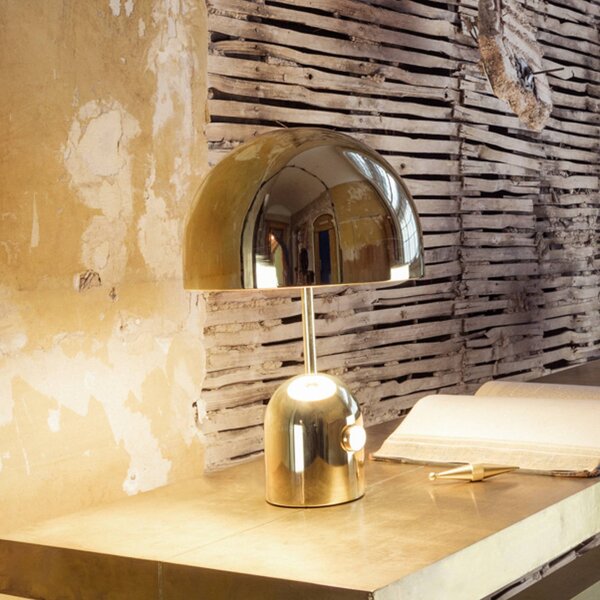 Tom Dixon Lampada da tavolo di design Bell, dimmerabile, Ottone / Oro, Soggiorno / Sala da pranzo, Metallo, Design, Lampada da tavolo