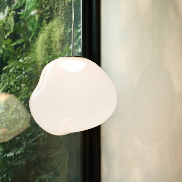 Tom Dixon Lampada a sospensione Melt, dimmerabile, Bianco / Opale, Soggiorno / Sala da pranzo, Plastica, Design, Lampada a sospensione