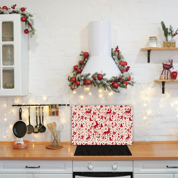 Tagliere in vetro Renna di Natale Decorazione invernale 60x52 cm