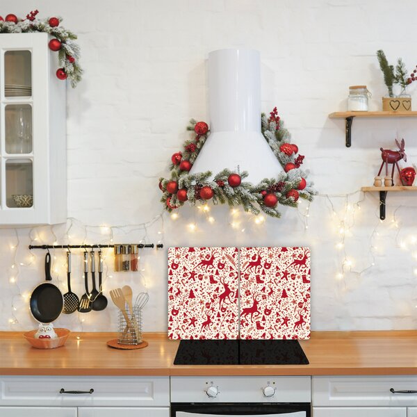 Tagliere in vetro Renna di Natale Decorazione invernale 60x52 cm