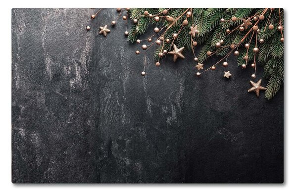 Tagliere in vetro Ornamenti di stelle di Natale dell'albero di Natale 60x52 cm