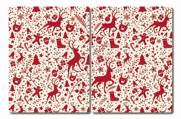 Tagliere in vetro Renna di Natale Decorazione invernale 60x52 cm