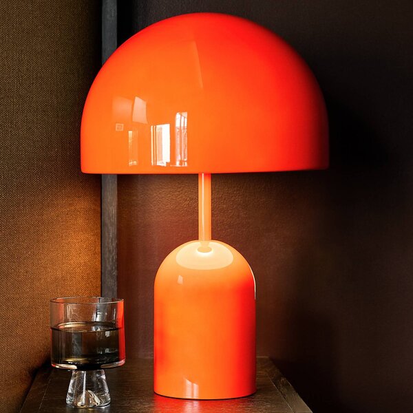 Tom Dixon Lampada da tavolo di design Bell, dimmerabile, Rosso, Soggiorno / Sala da pranzo, Metallo, Design, Lampada da tavolo