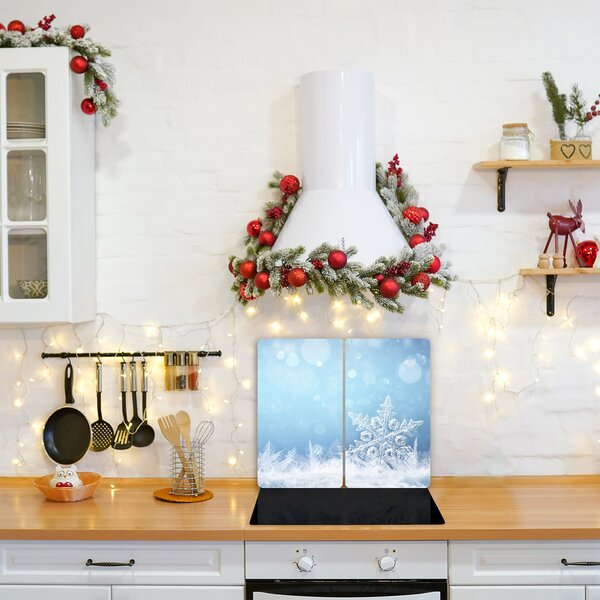 Tagliere in vetro Fiocchi di neve Inverno Neve 60x52 cm