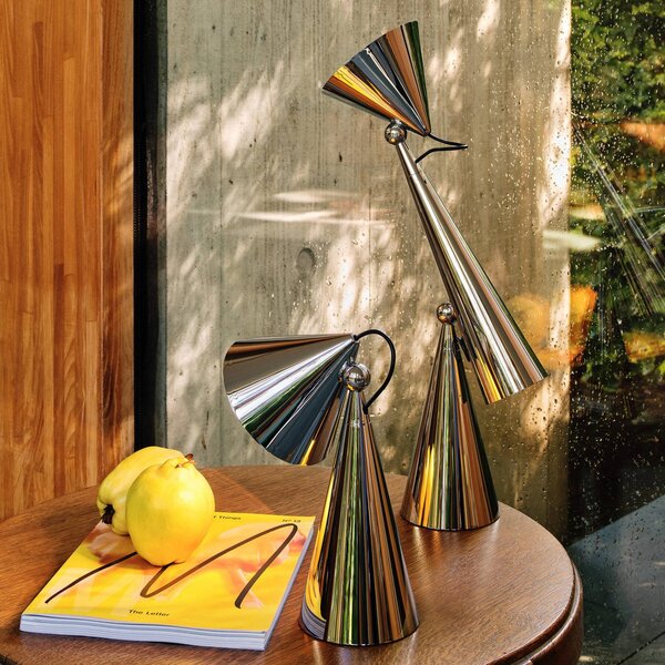Tom Dixon Lampada da tavolo di design Pose Task Light, dimmerabile, Cromo / Argento, Soggiorno / Sala da pranzo, Plastica, Design, Lampada da tavolo