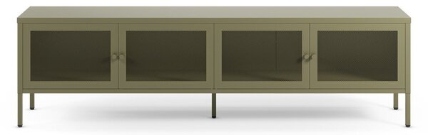 Mobile TV verde in metallo 160x50x35 cm Fayna – Marckeric