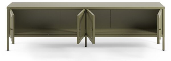 Mobile TV verde in metallo 160x50x35 cm Fayna – Marckeric
