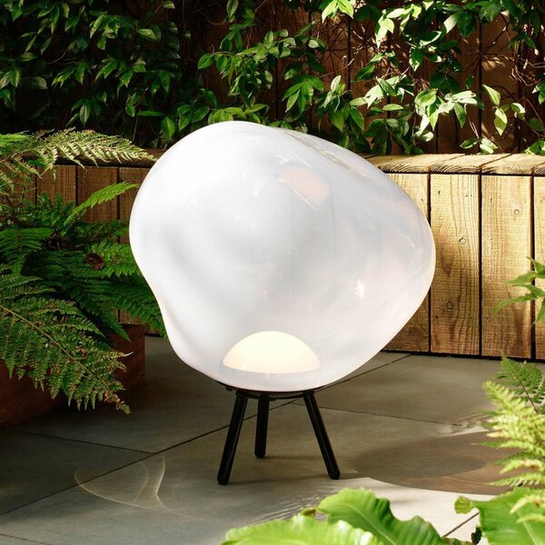 Tom Dixon Lampada da esterno a LED ricaricabile Melt large, opale, 57 cm Melt, dimmerabile, Bianco / Opale, Plastica, Design