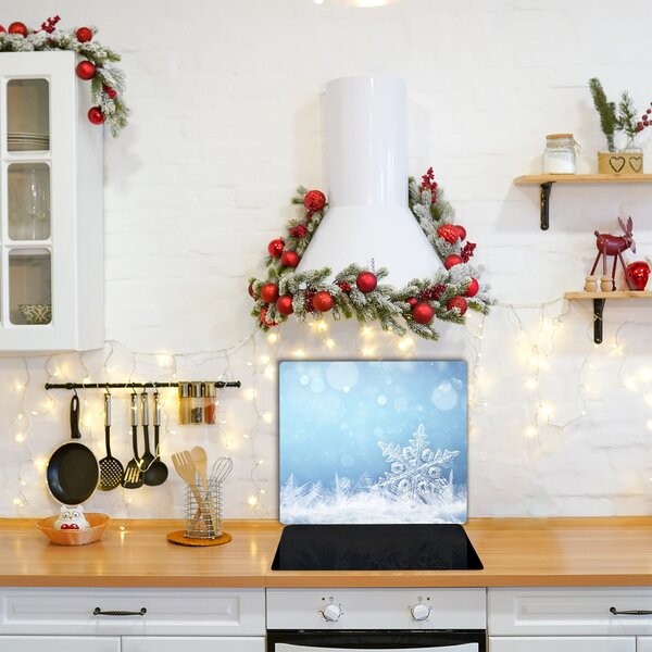 Tagliere in vetro Fiocchi di neve Inverno Neve 60x52 cm