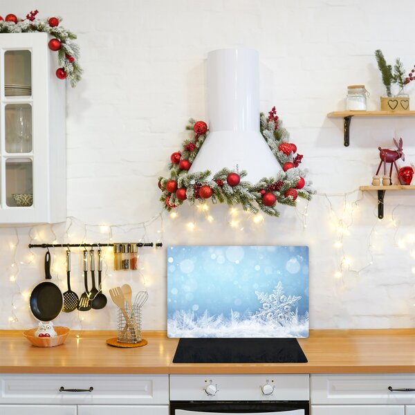 Tagliere in vetro Fiocchi di neve Inverno Neve 60x52 cm
