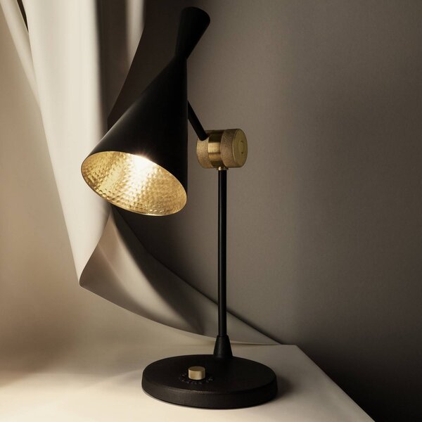Tom Dixon Lampada da tavolo di design Beat, dimmerabile, Nero, Soggiorno / Sala da pranzo, Ottone, Design, Lampada da tavolo