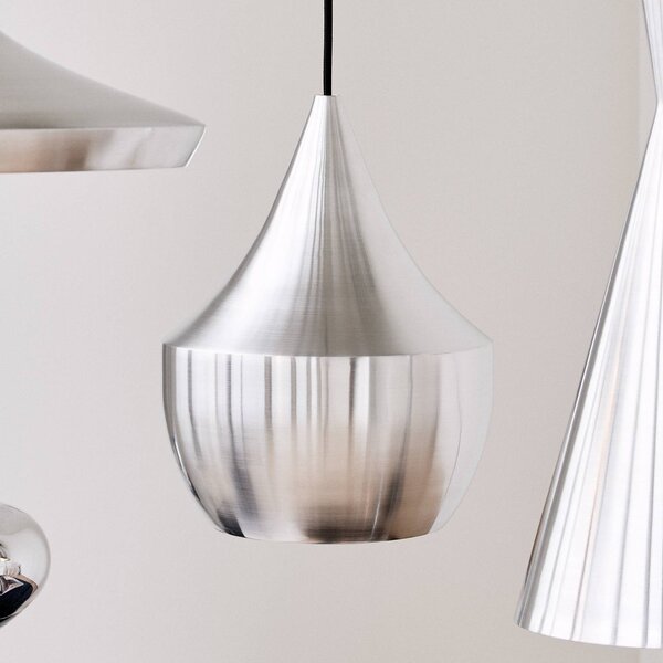 Tom Dixon Lampada a sospensione Beat, dimmerabile, Alluminio / Grigio / Zincato, Soggiorno / Sala da pranzo, Alluminio, Design, Lampada a sospensione