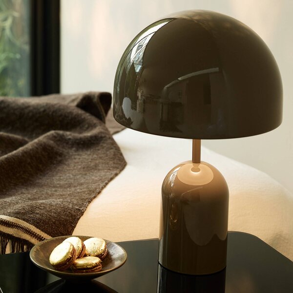 Tom Dixon Lampada da tavolo di design Bell, dimmerabile, Alluminio / Grigio / Zincato, Soggiorno / Sala da pranzo, Metallo, Design, Lampada da tavolo