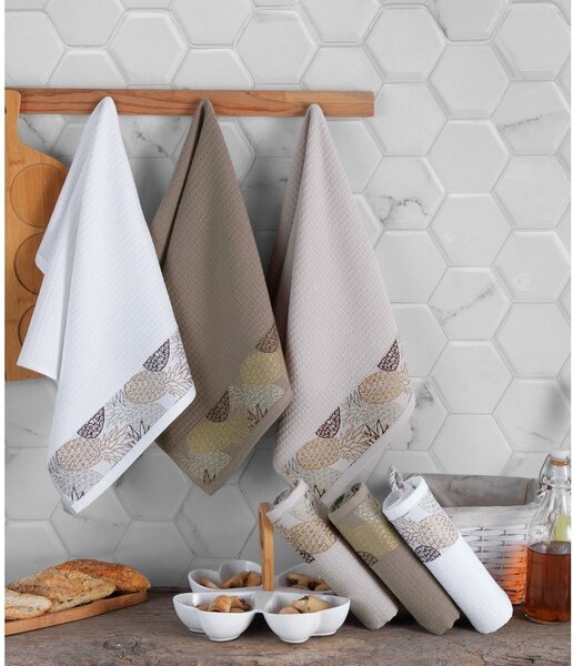 Set di strofinacci in cotone 6 pz 40x60 cm Pineapple – Foutastic